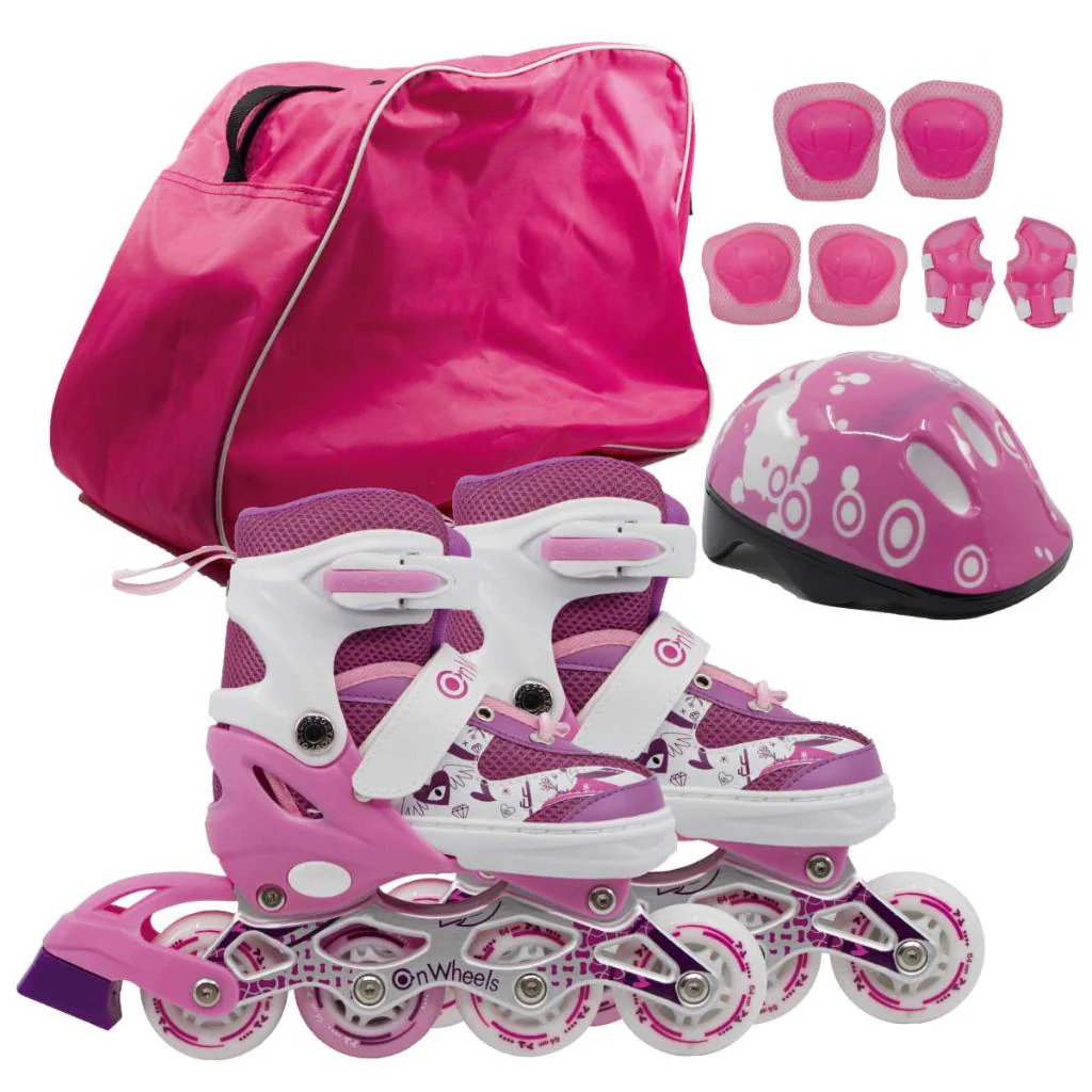 Combo de Patines en linea Onwheels 8101 + Kit de Protección + Casco + Llantas con luz - Image 13