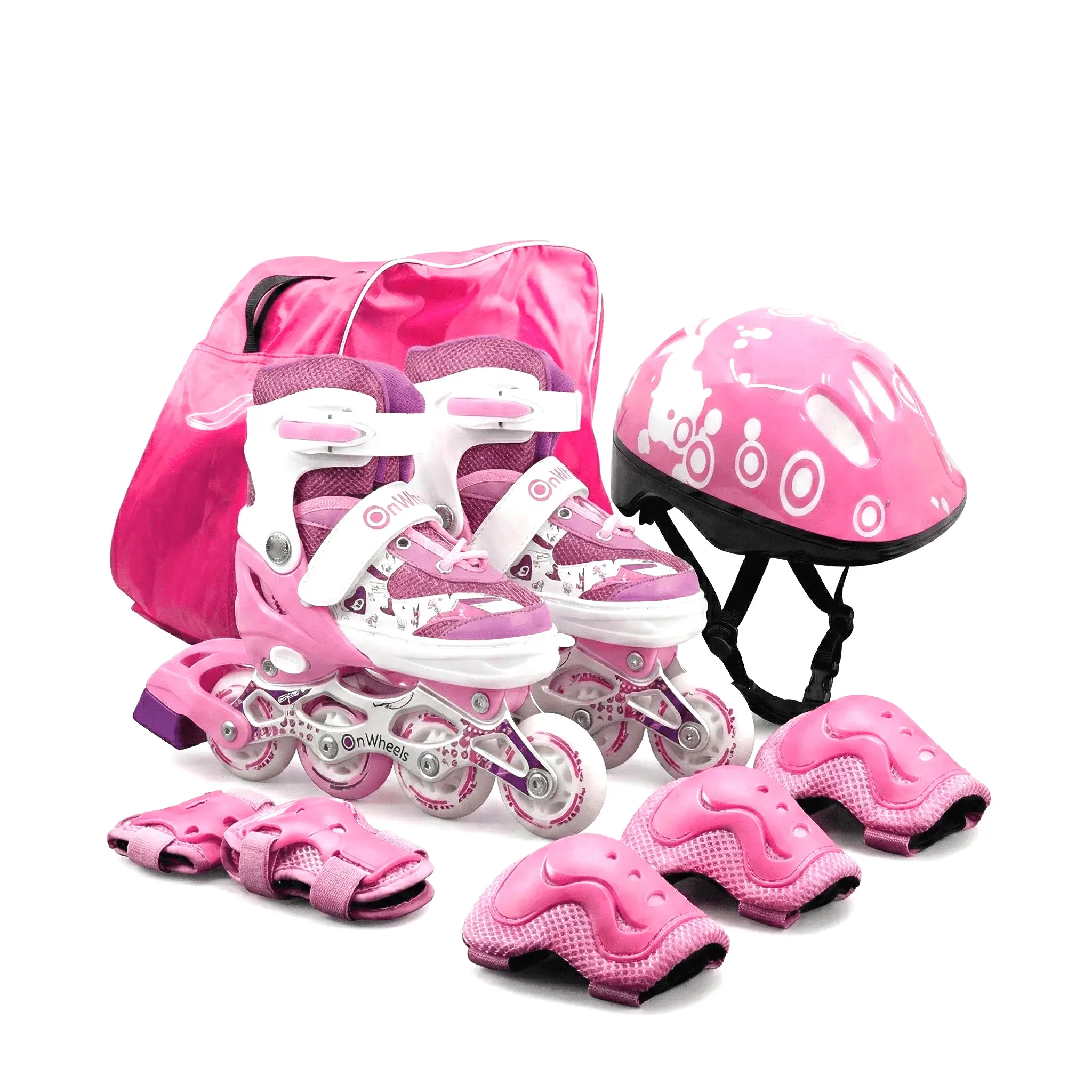 Combo de Patines en linea Onwheels 8101 + Kit de Protección + Casco + Llantas con luz - Image 14