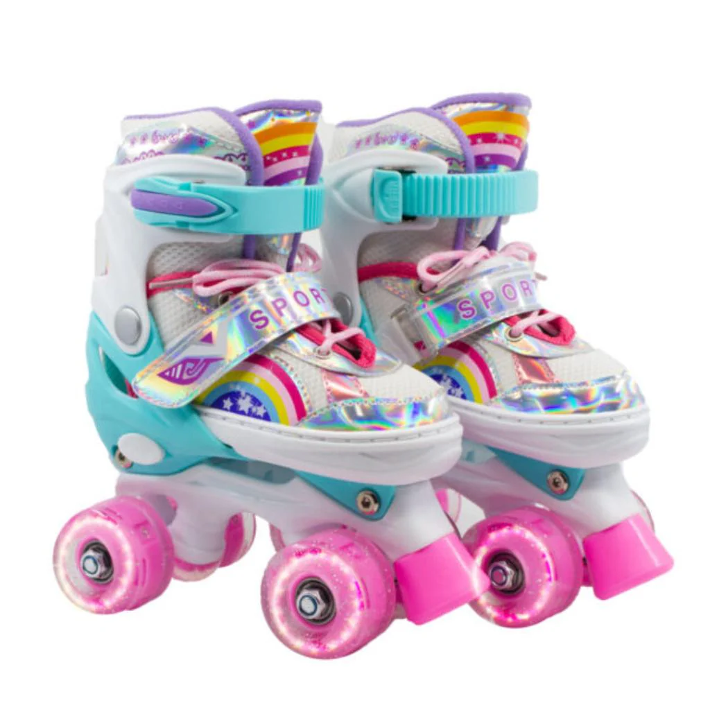 Combo infantil de Patines Ajustables OnWheels 176TS +  Casco + Protecciones  con llantas de luz - Image 14
