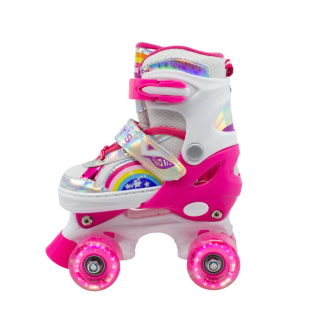 Combo infantil de Patines Ajustables OnWheels 176TS +  Casco + Protecciones  con llantas de luz - Image 6